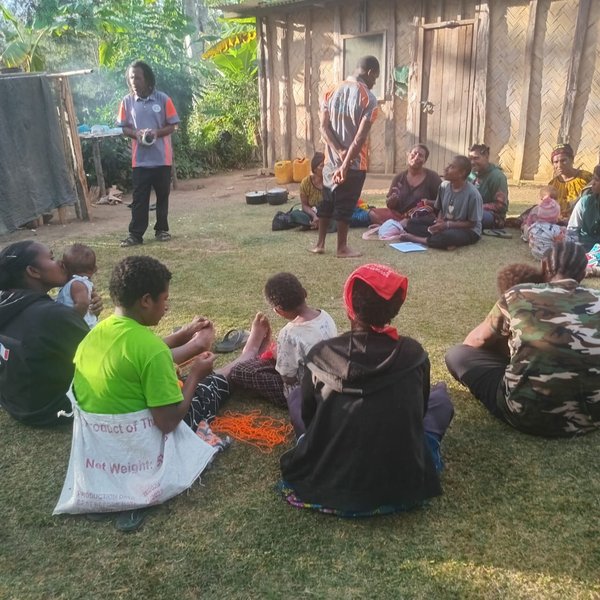 A Community Curriculum session in the community. Foursquare Church, Lower Asaro, Eastern Highlands. July 2026.