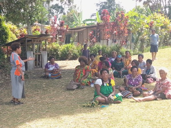 A Community Curriculum session in the community. Gutnius Lutheran Church, Birip, Enga. July 2026.
