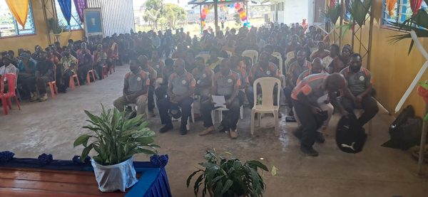 The church hall full for the graduation. Foursquare Gospel Church, Banz, Jiwaka. September 2026.