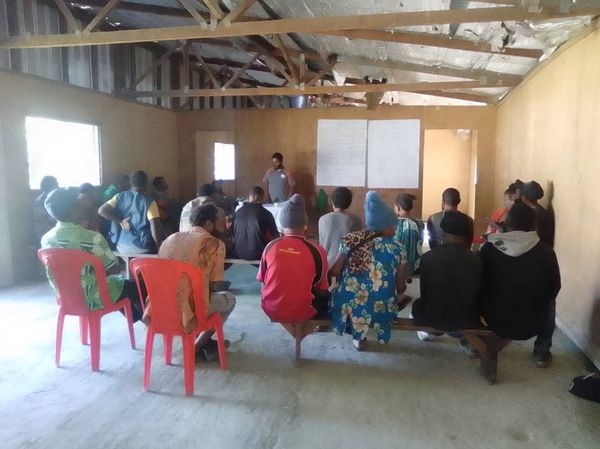A Community Curriculum session in the community. St Christopher Alive Association, Simbu. May 2026.