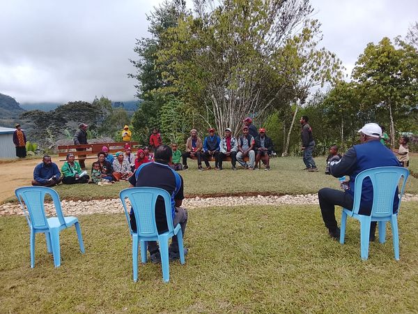 A Community Curriculum session in the community. Catholic Diocese of Mendi, Tepe, Southern Highlands. June 2026.