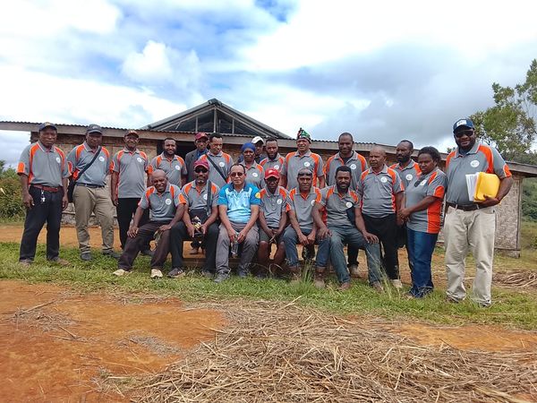 Weekly facilitators meeting during community rollout. Catholic Diocese of Mendi, Lower Mendi, Southern Highlands. June 2026.