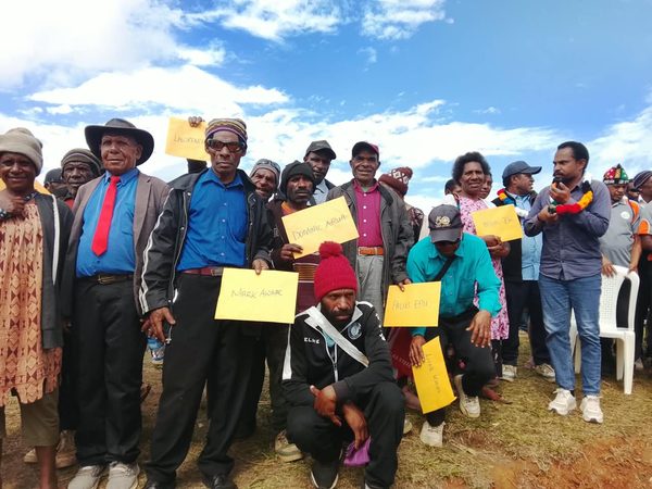 Graduates with their certificates after the ceremony. Catholic Diocese of Mendi, Lower Mendi Parish Centre, Tepe, Southern Highlands. September 2026.