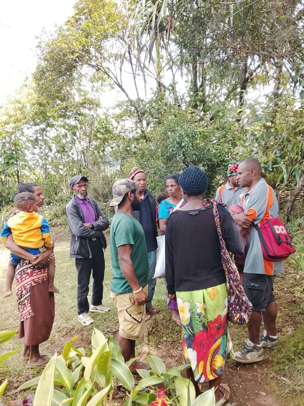 A monitoring visit during the community rollout. Catholic Diocese of Mendi, Tigiri, Southern Highlands. May 2026.